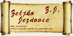 Željko Jezdović vizit kartica